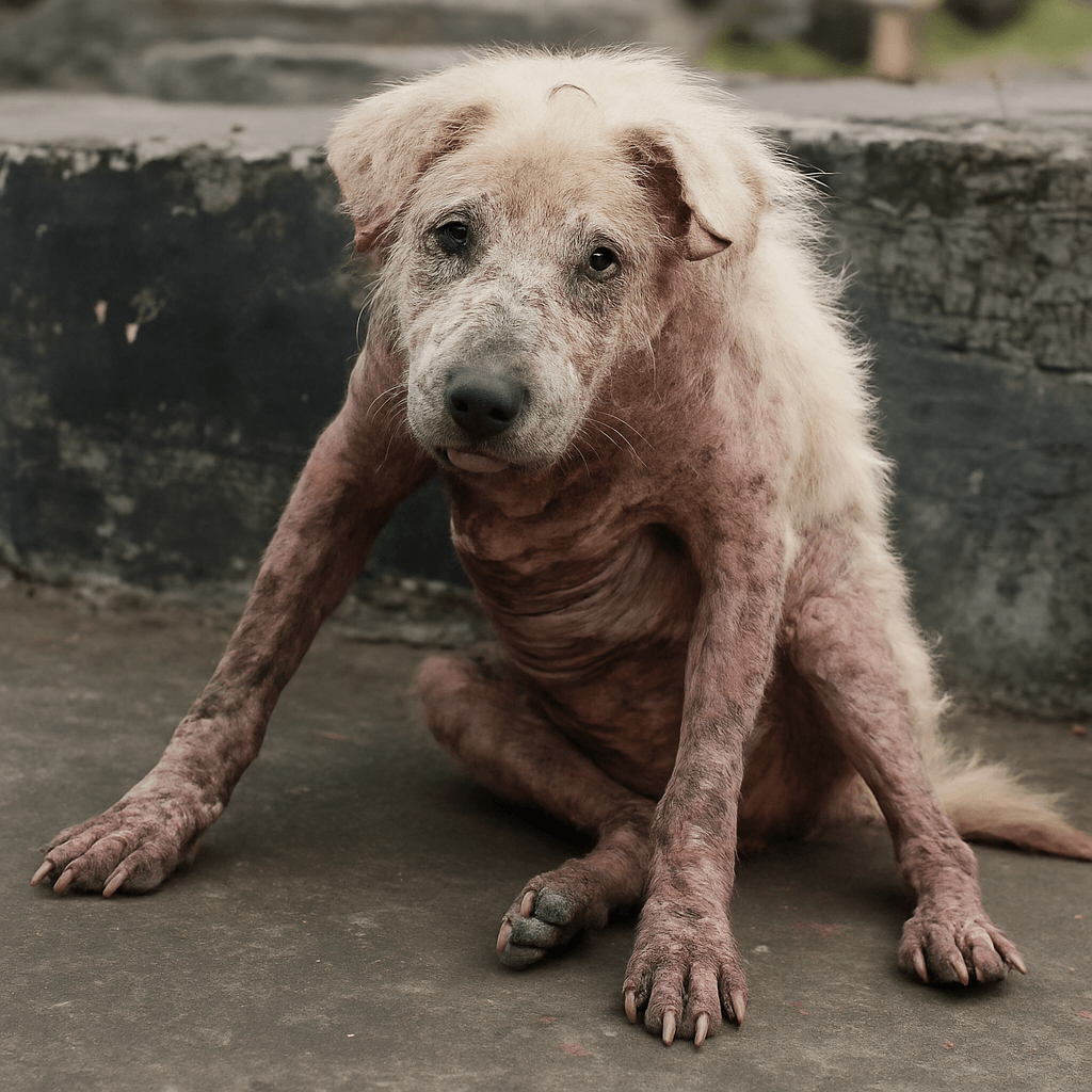 neglected dog rescue story Ossie