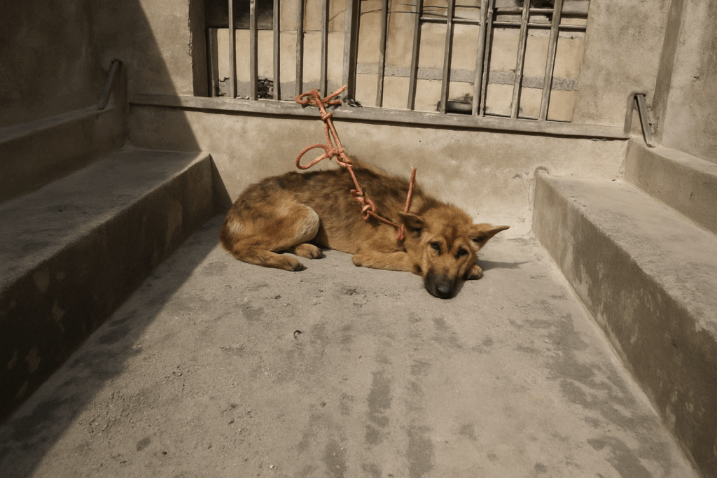 neglected dog rescue story Shirin