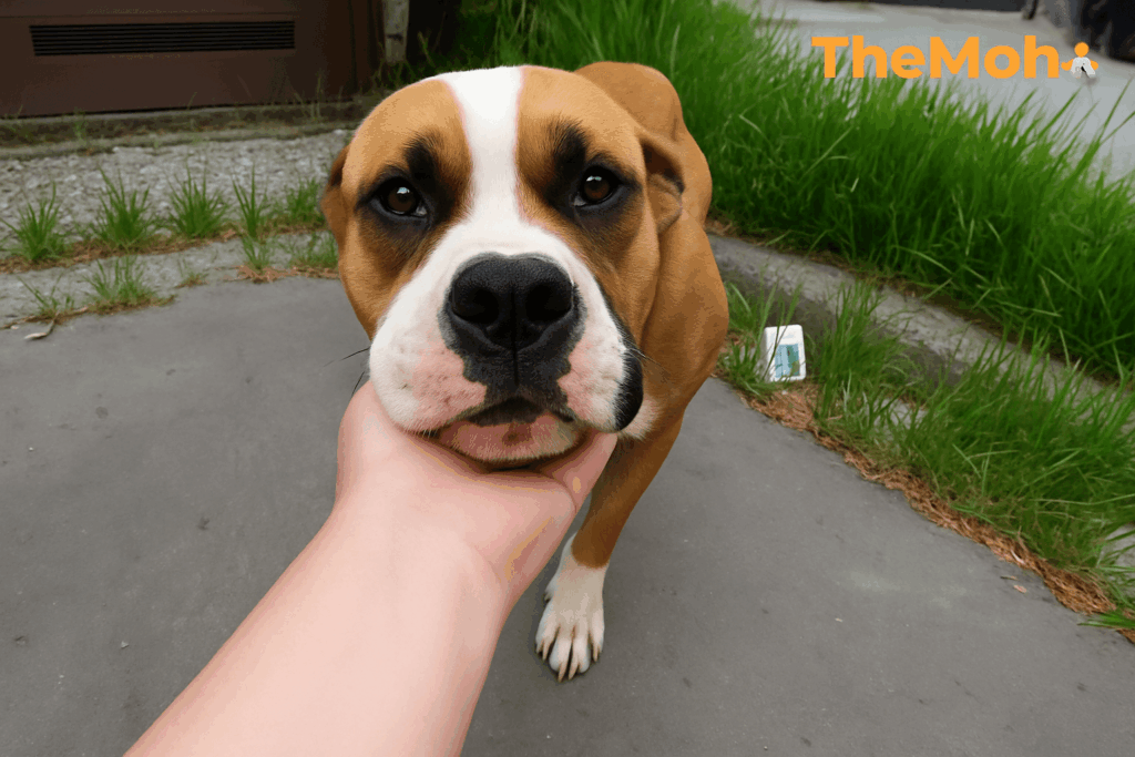 rescued dog after surgery