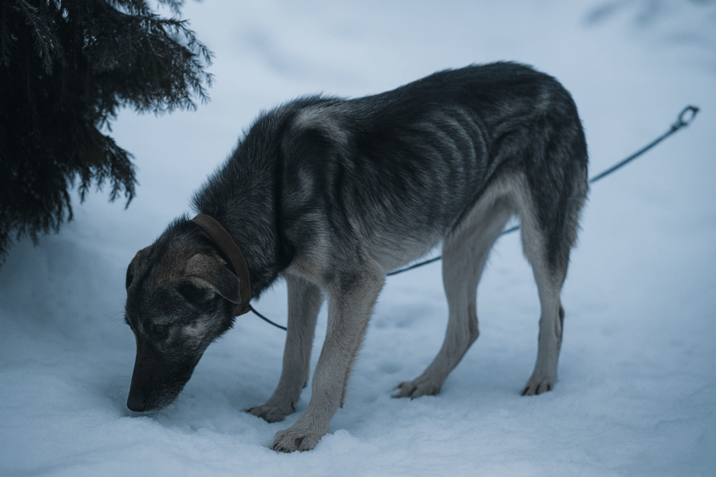 survivor dog snowy adventure