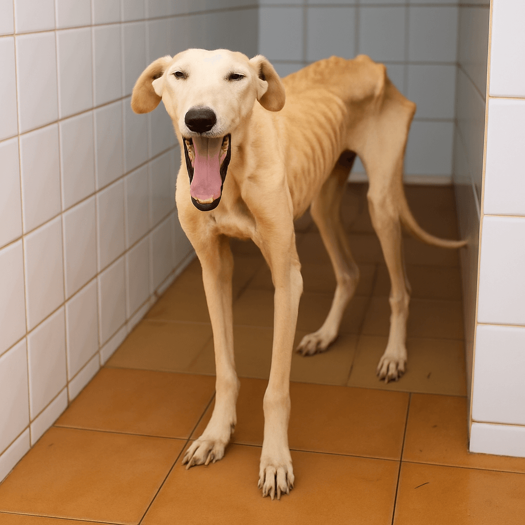 starving dog transformation before after