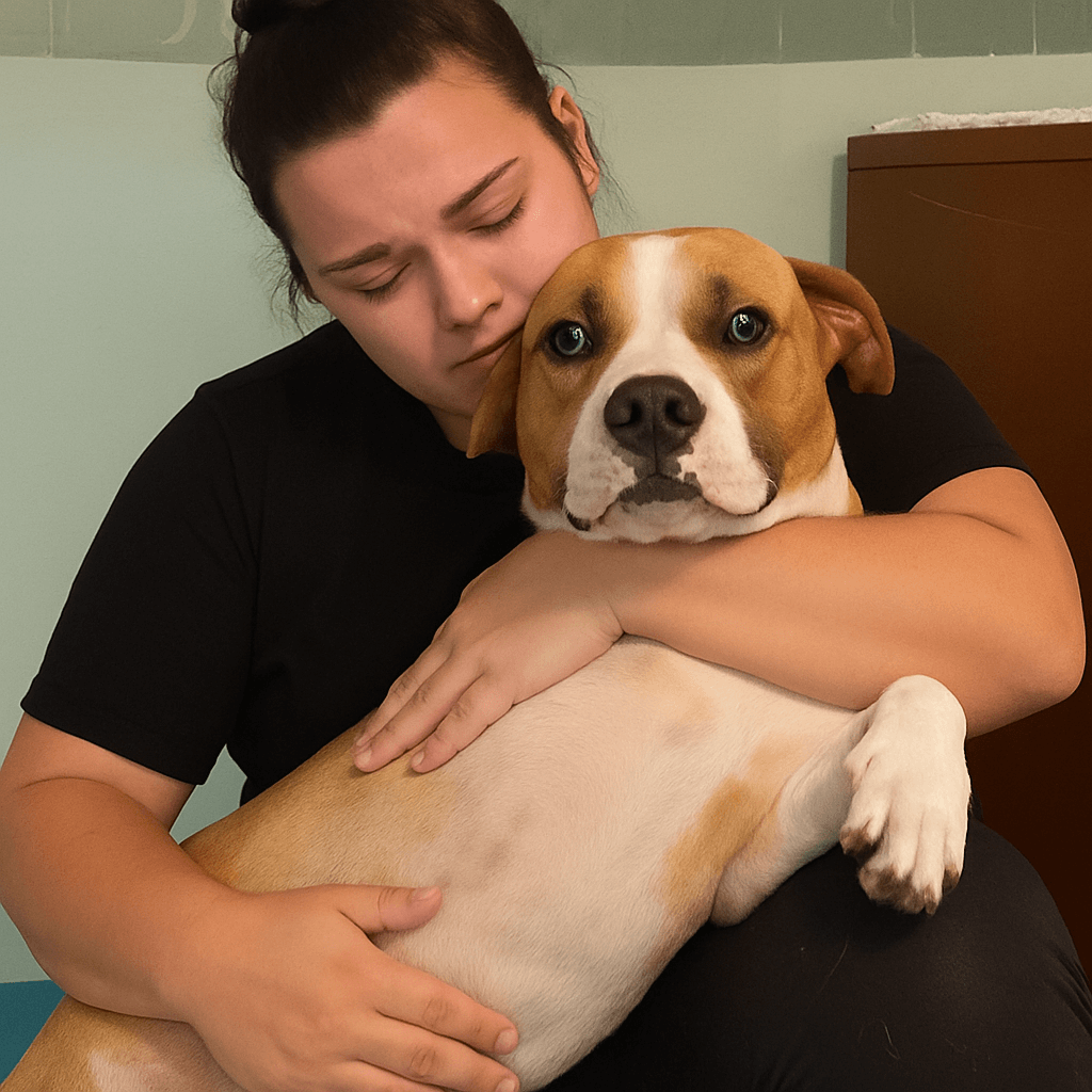 Amstaff dog adoption journey