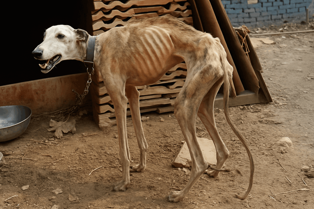 luna dog rescue transformation before