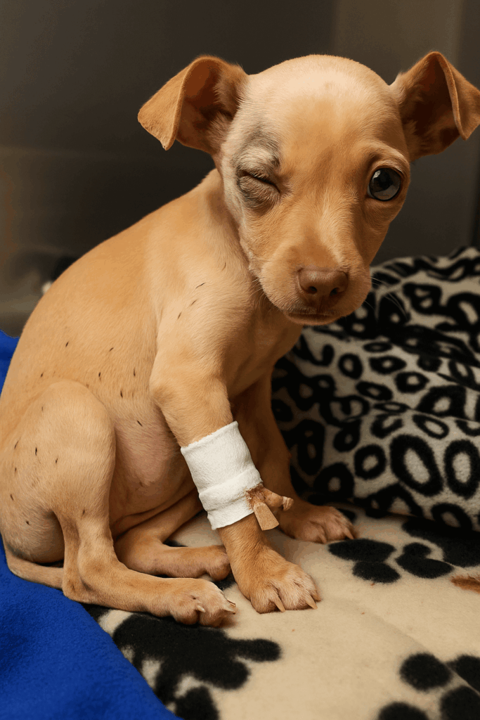 dog rescue story Thor puppy in trash bag