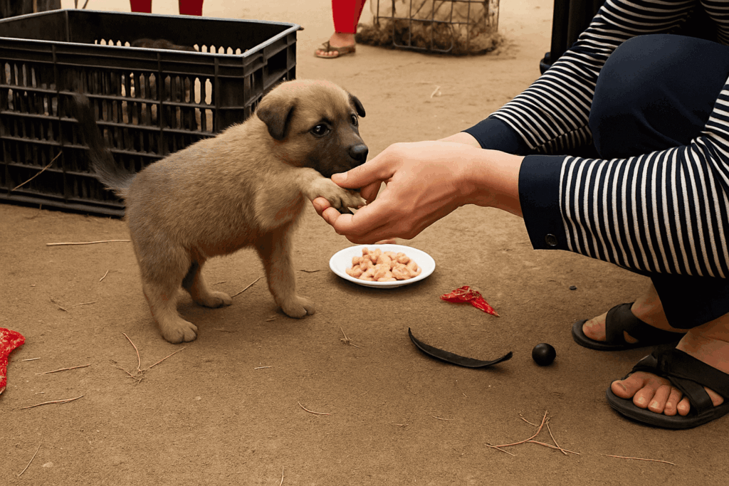 puppy recovery at safe farm home