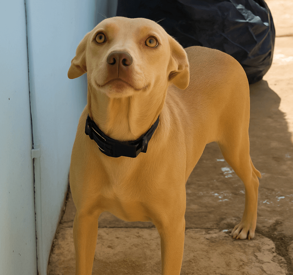 healthy happy rescue dog after transformation Majò