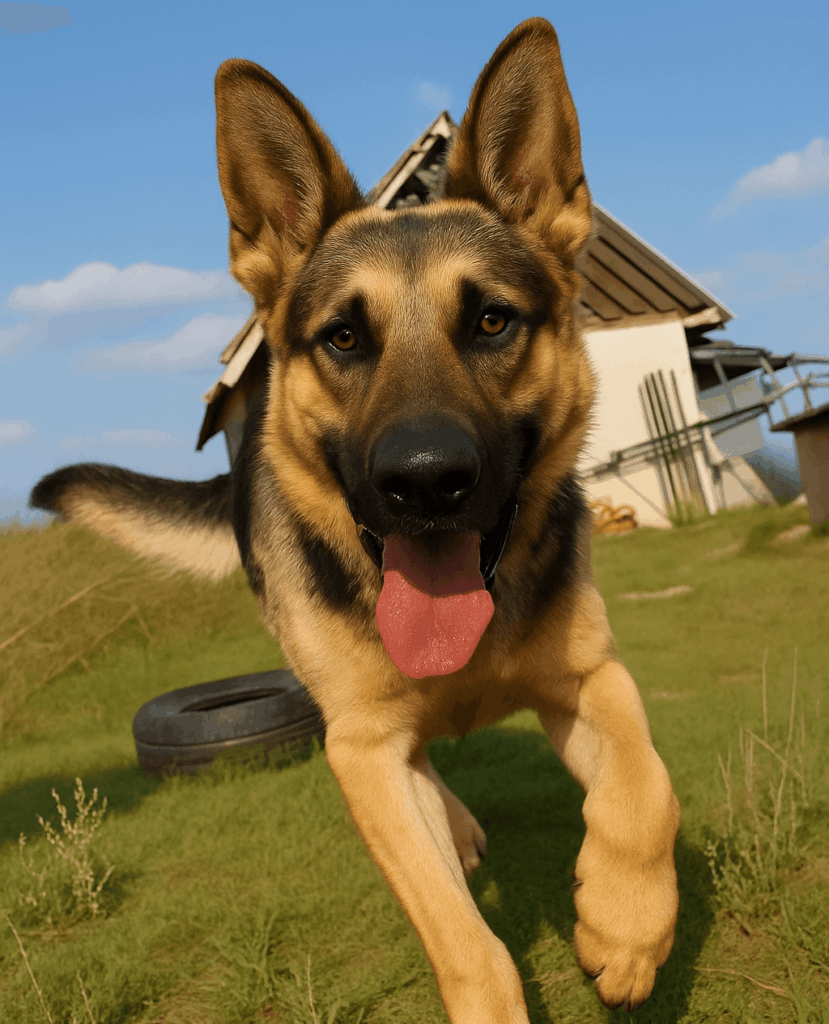 Alpha running and playing after full recovery