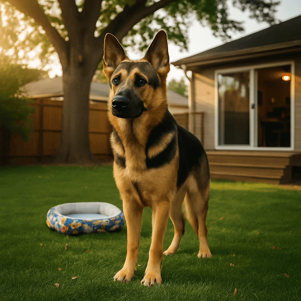 Three-legged dog running happily after rescue