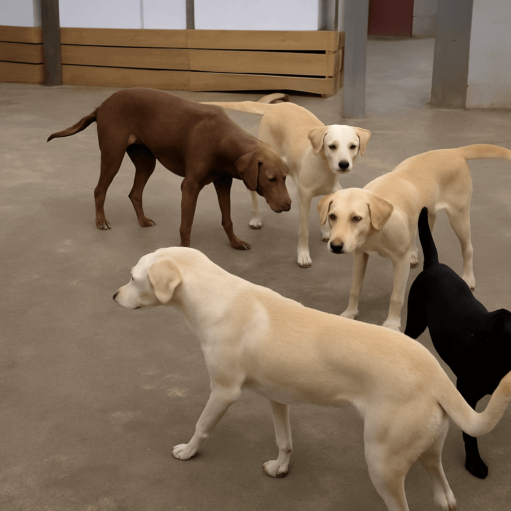 rescued dog happy in forever home