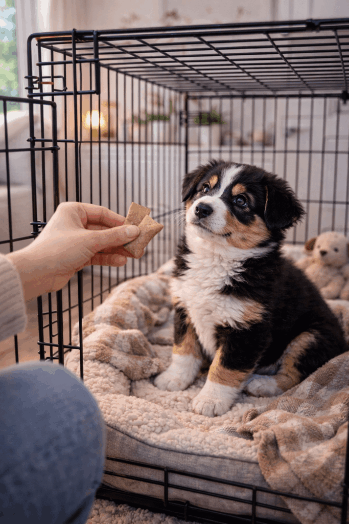 Introducing crate before crate training a puppy at night