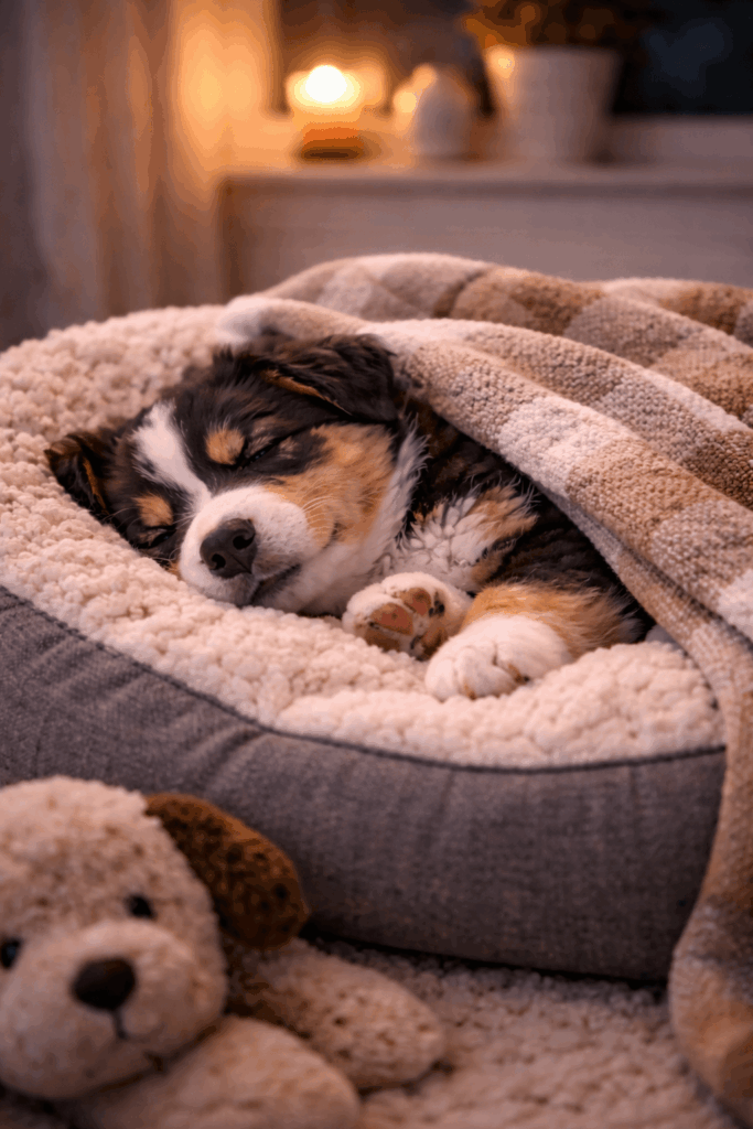 Comfortable sleeping setup to stop dog barking at night fast