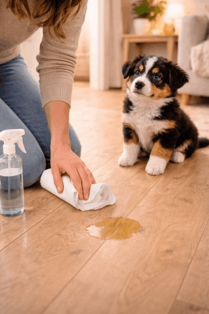 Handling accidents in first week with new puppy