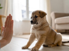 How to train a puppy to stay during early training