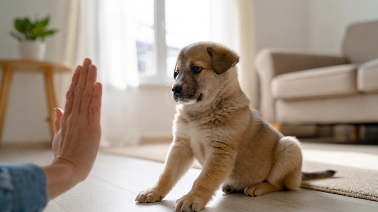 How to train a puppy to stay during early training
