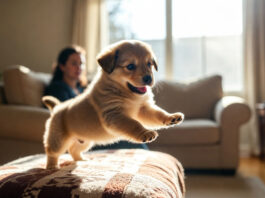 How to train a puppy to stop jumping on the couch problem example