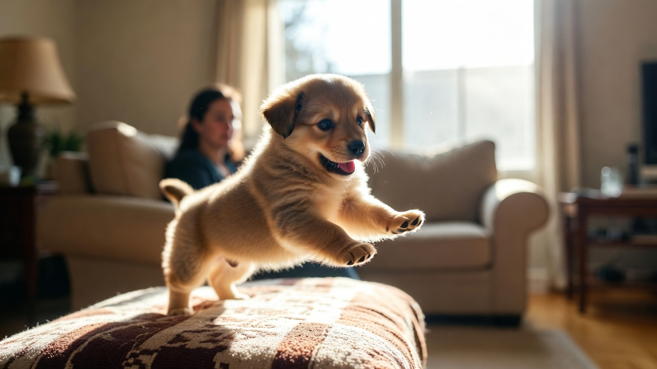 How to train a puppy to stop jumping on the couch problem example