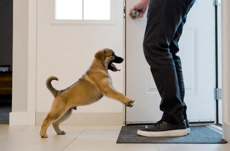 How to train a puppy to stop jumping on guests problem example