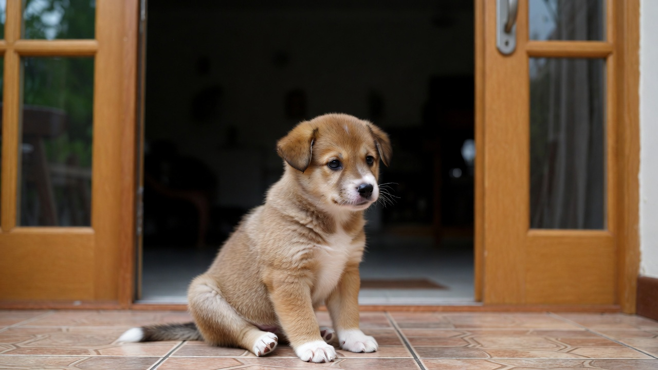 How to train a puppy to stay home alone early stage training