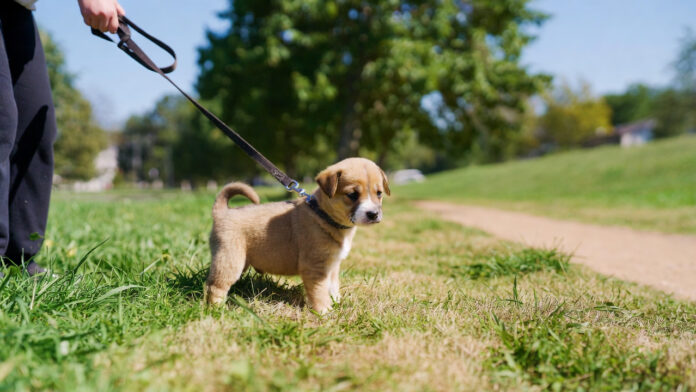 2 Designated potty area for how to potty train a puppy fast