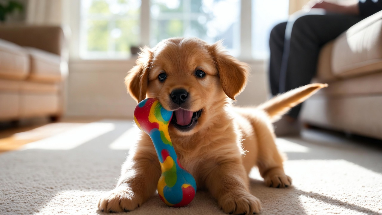 Redirecting chewing while learning how to train a puppy to stop biting hands
