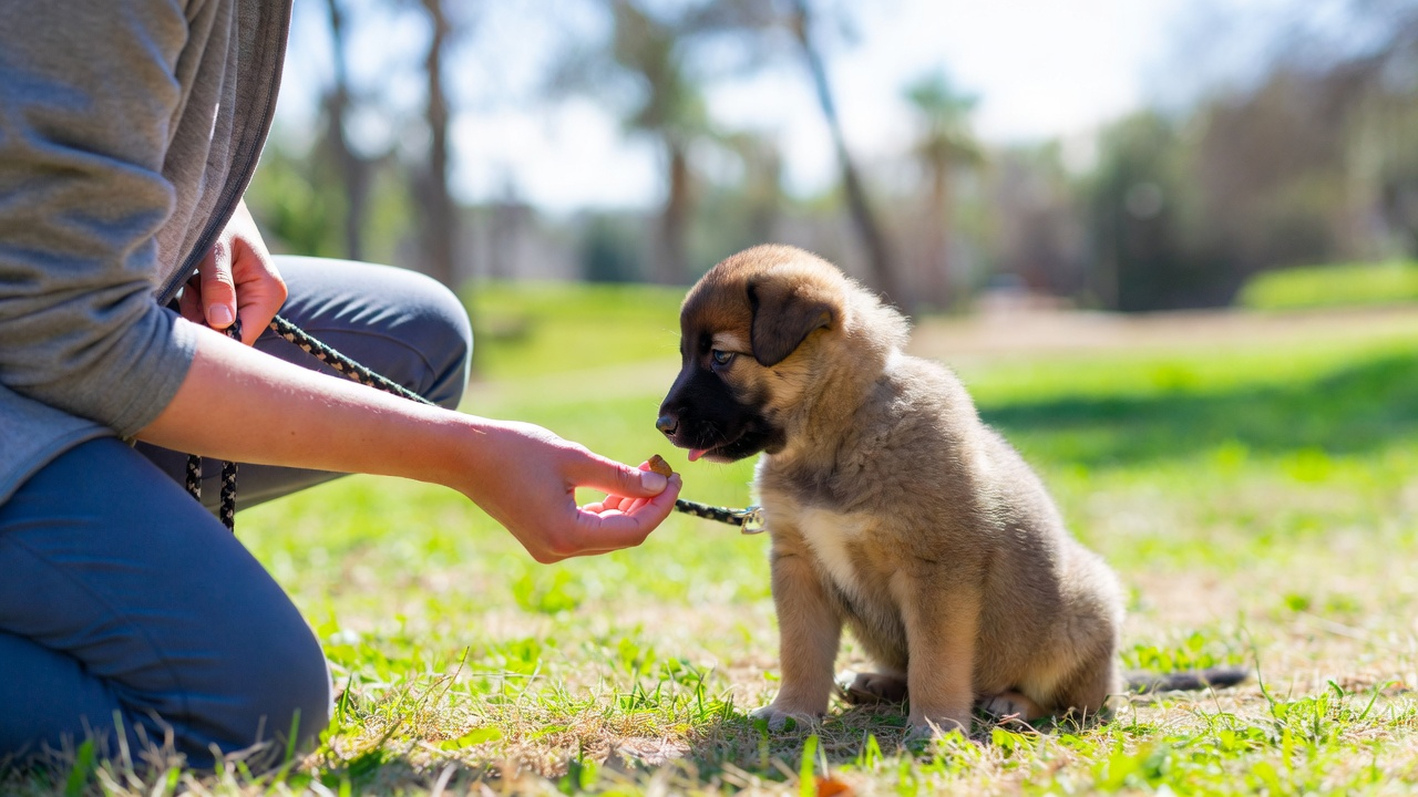 Rewarding puppy during how to potty train a puppy fast