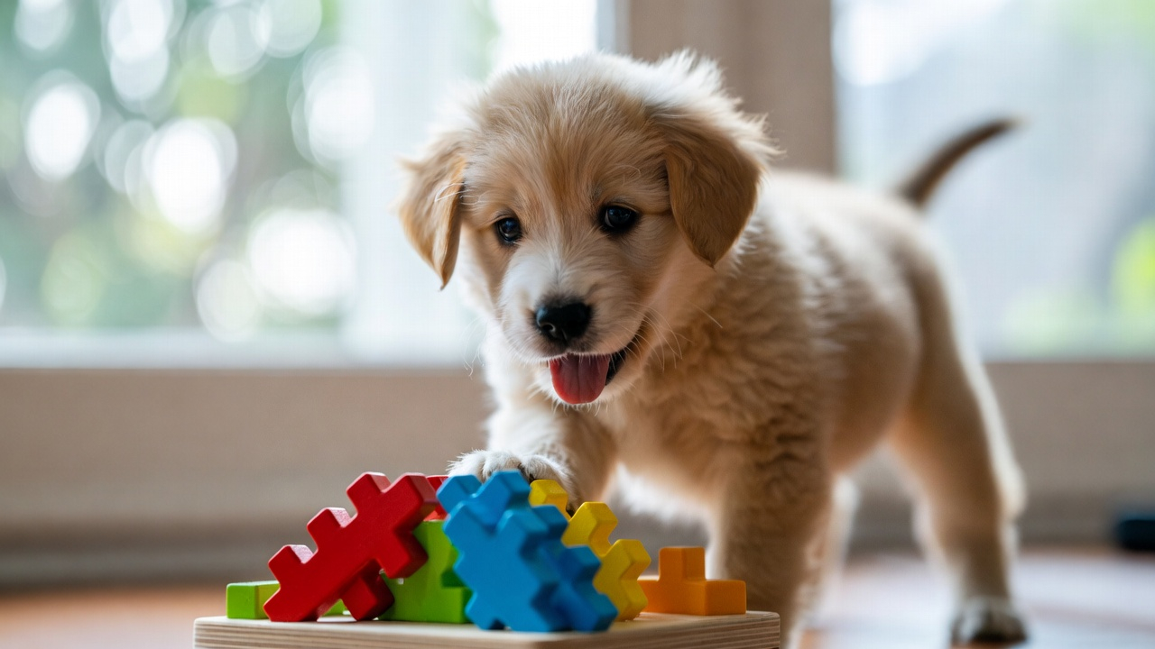 Mental stimulation to reduce excessive puppy barking