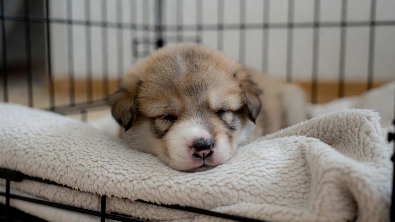 Crate training method for how to potty train a puppy fast