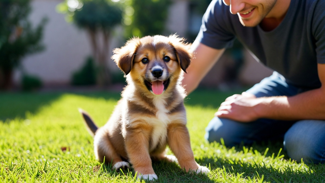 Successful potty training result after learning how to potty train a puppy fast