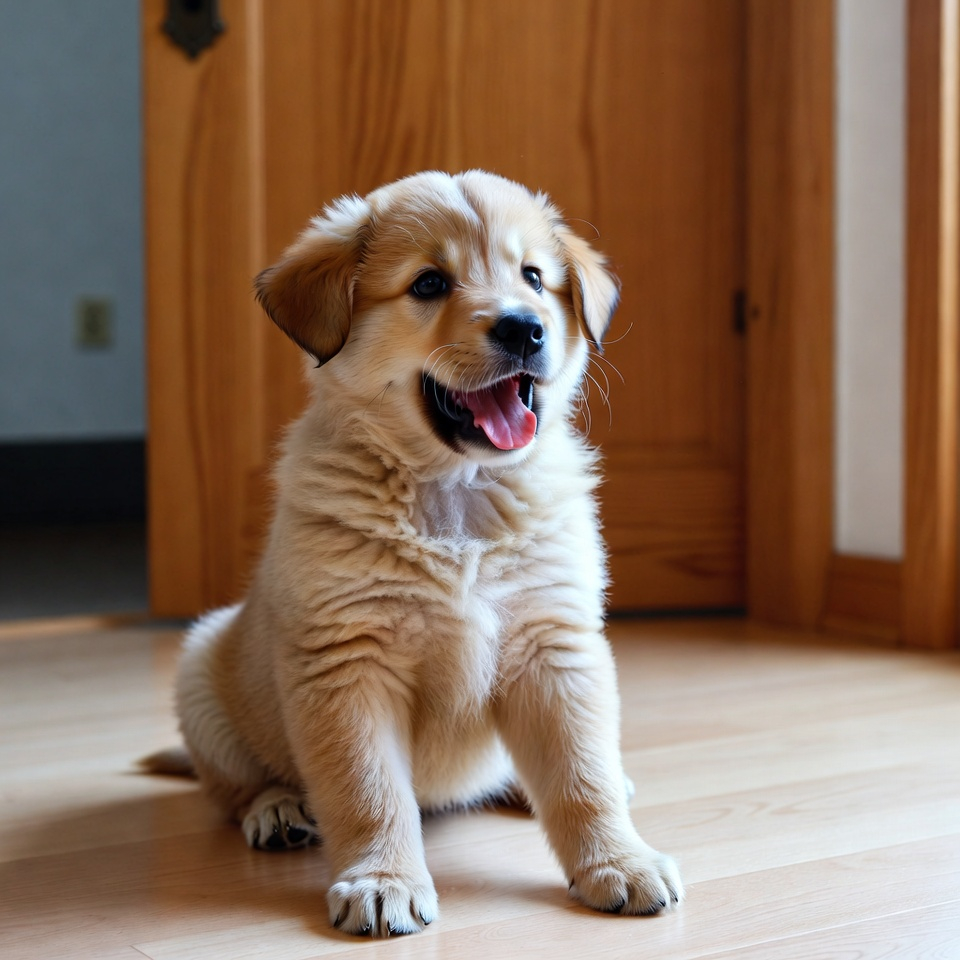 Successful result after stopping puppy from jumping on people