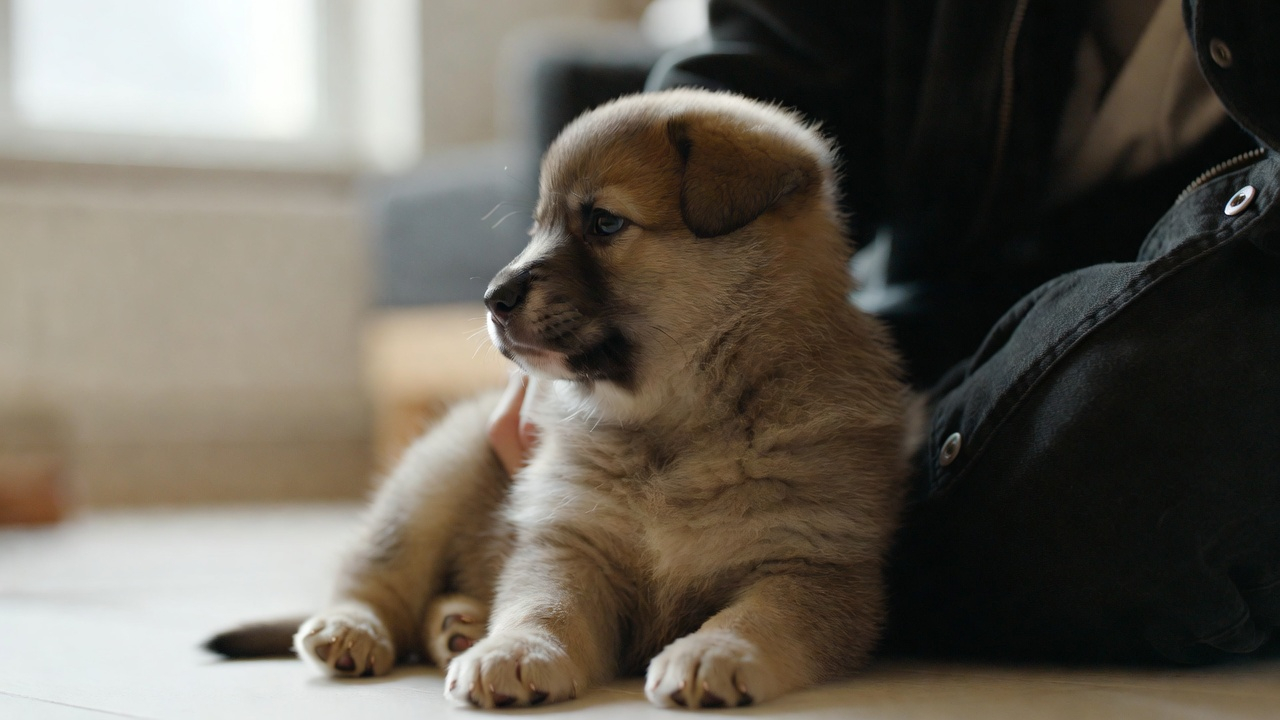 Successful result after training puppy not to bark excessively