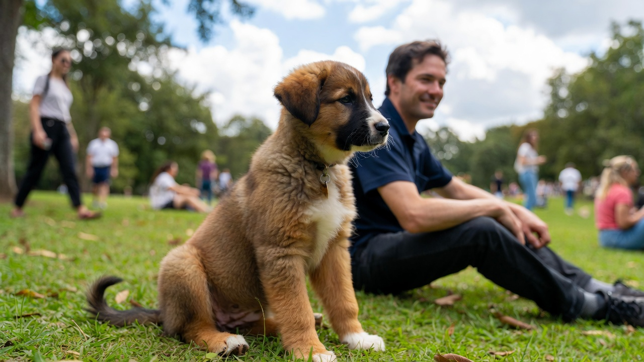 Successful result after socializing a puppy properly